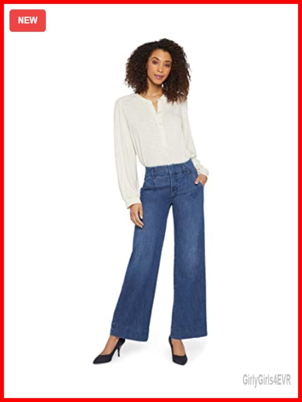High Rise Mona Wide Leg Trouser Relaxed Fit Pleated Casual Pants